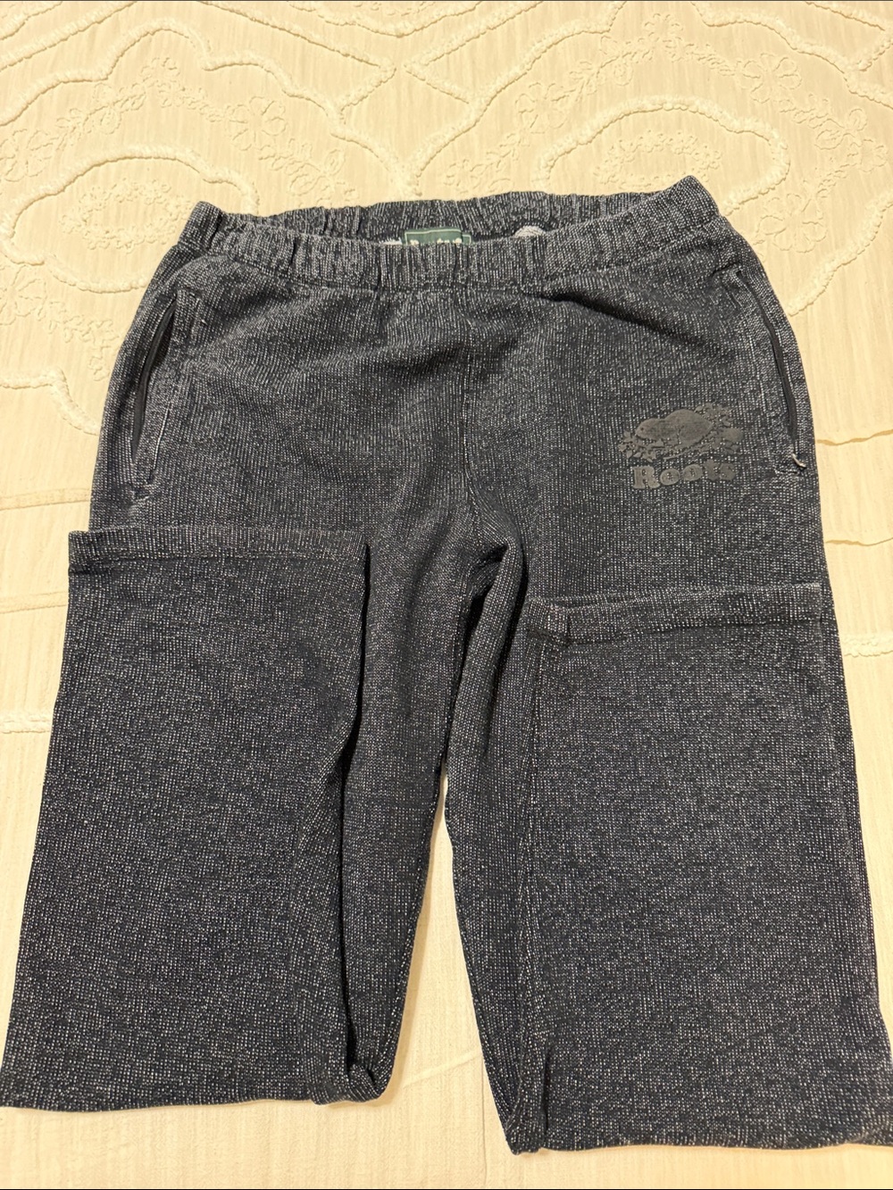 Roots Boys Gray Knit Cargo Joggers